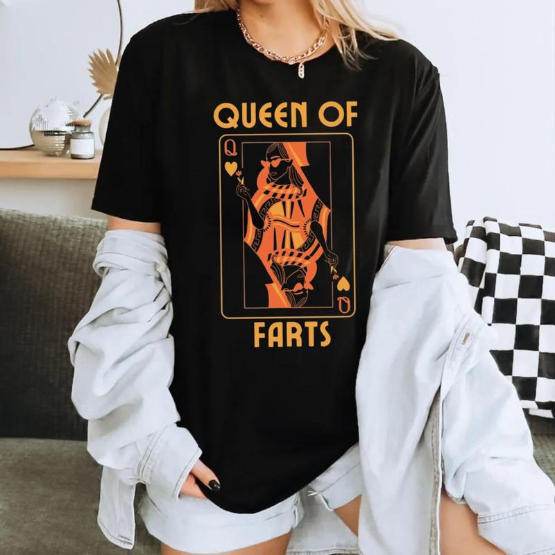 Queen Of Farts T Shirt, Funny Joke Tee, Inappropriate Fart Shirt, Prank Gift For Her, Embarrassing Humor Shirt