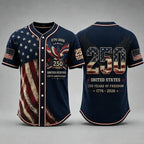 USA 250th Anniversary "1776-2026" Patriotic Baseball Jersey