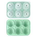 3D Baseball Stitch Ice Cube Mold: 6-Cavity Food-Grade Silicone Tray