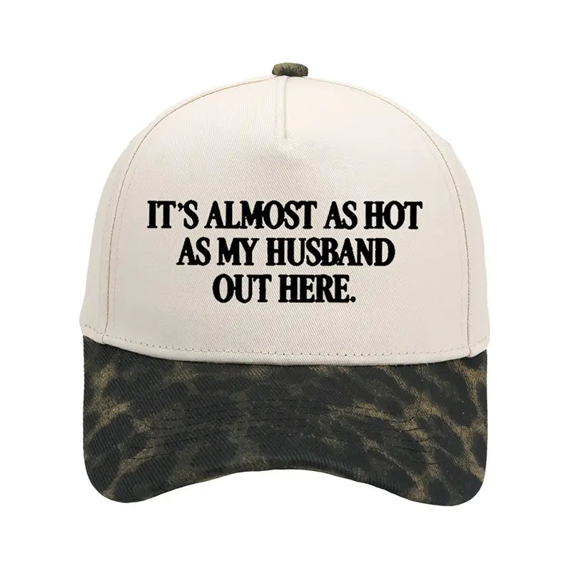 Funny "Almost As Hot As My Husband" Hat – Retro Two-Tone Snapback Cap