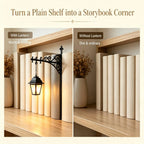 Library Lantern Decorative Bookshelf Lighting – Miniature Hanging Shelf LED Nightlight