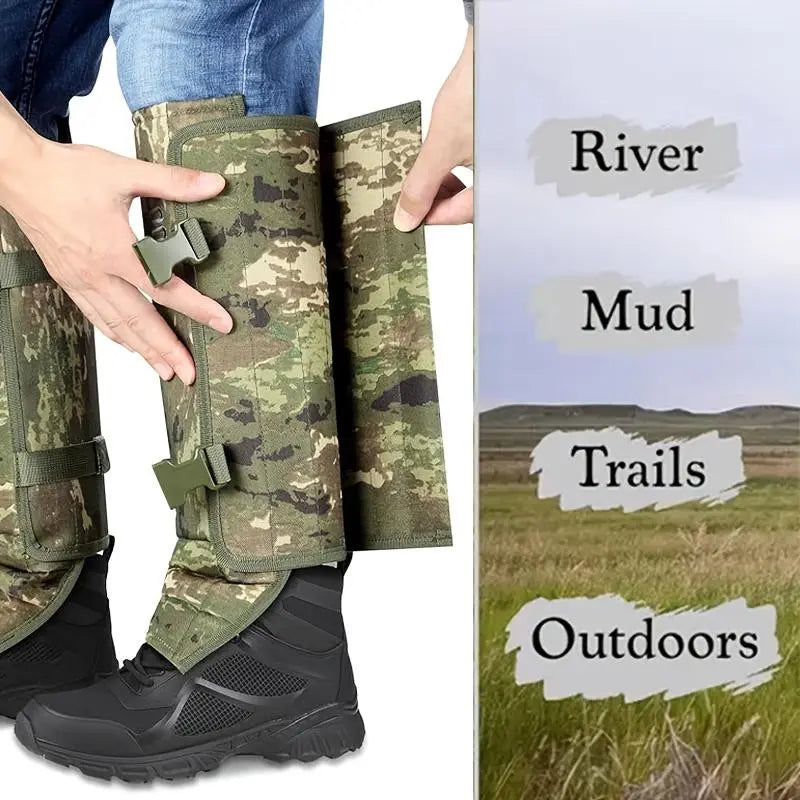 Adjustable Snake-Resistant Leg Gaiters – Durable Protective Gear for Hunting & Hiking