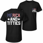 Men's "Merica And Titties" Sleeveless Tank Top – Punk Printed Crew Neck Vest