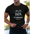 Home Break 'Feliz Dia Papa' Spanish Father's Day Graphic T-Shirt - Sweat-Absorbing Cotton Short Sleeve