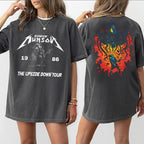 Retro Eddie Munson T-Shirt (2-seitig), Eddie Upside Down Grafik-Sweatshirt, Hoodie 