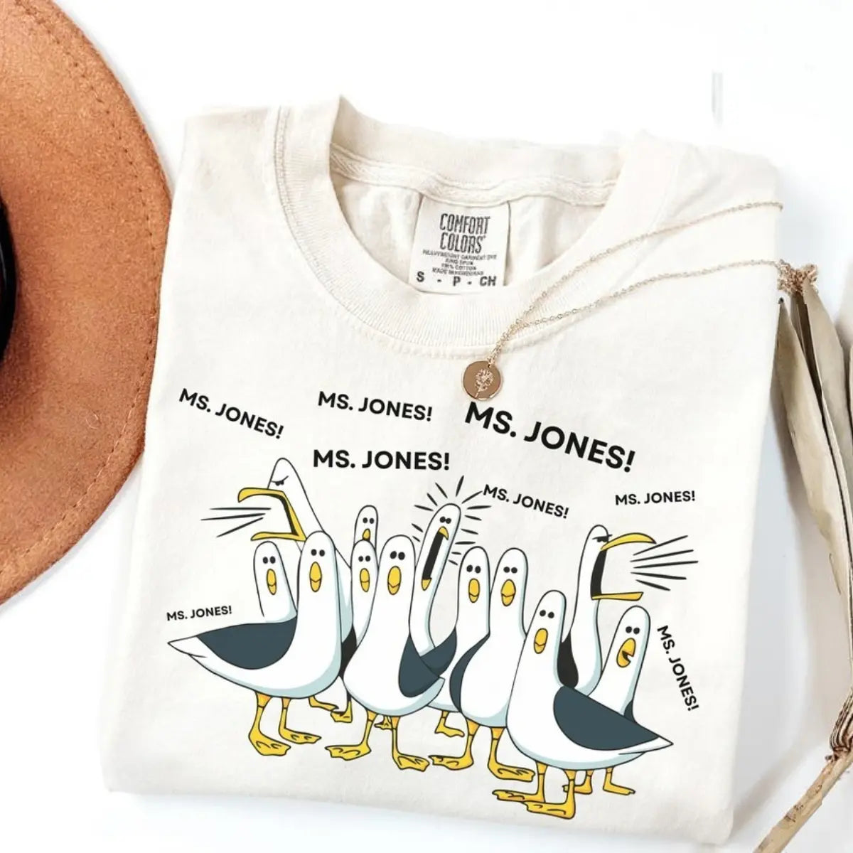 Comfort Colors Custom Seagull Teacher Tee: Personalized Appreciation Gift Shirt