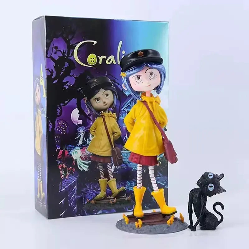 Ghost Mom Caroline & Cat Q-Version Standing Anime Figure – Collectible Desktop Decor Model