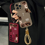 "Psalms 46:5" Vintage Floral Case with Lanyard | Christian Cross Phone Cover