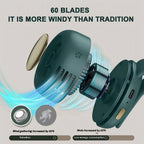 Portable Mini Bladeless Waist/Shirt Clip-On Fan | 3-Speed Silent Personal Fan for Outdoor, Sports & Summer Gifting