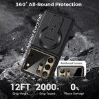 Multifunctional Magnetic Case for Samsung S Series – Invisible Stand & Camera Cover