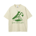 "Girls Will Be Girls" Oversize Graphic Tee: Premium Washed Unisex Apparel