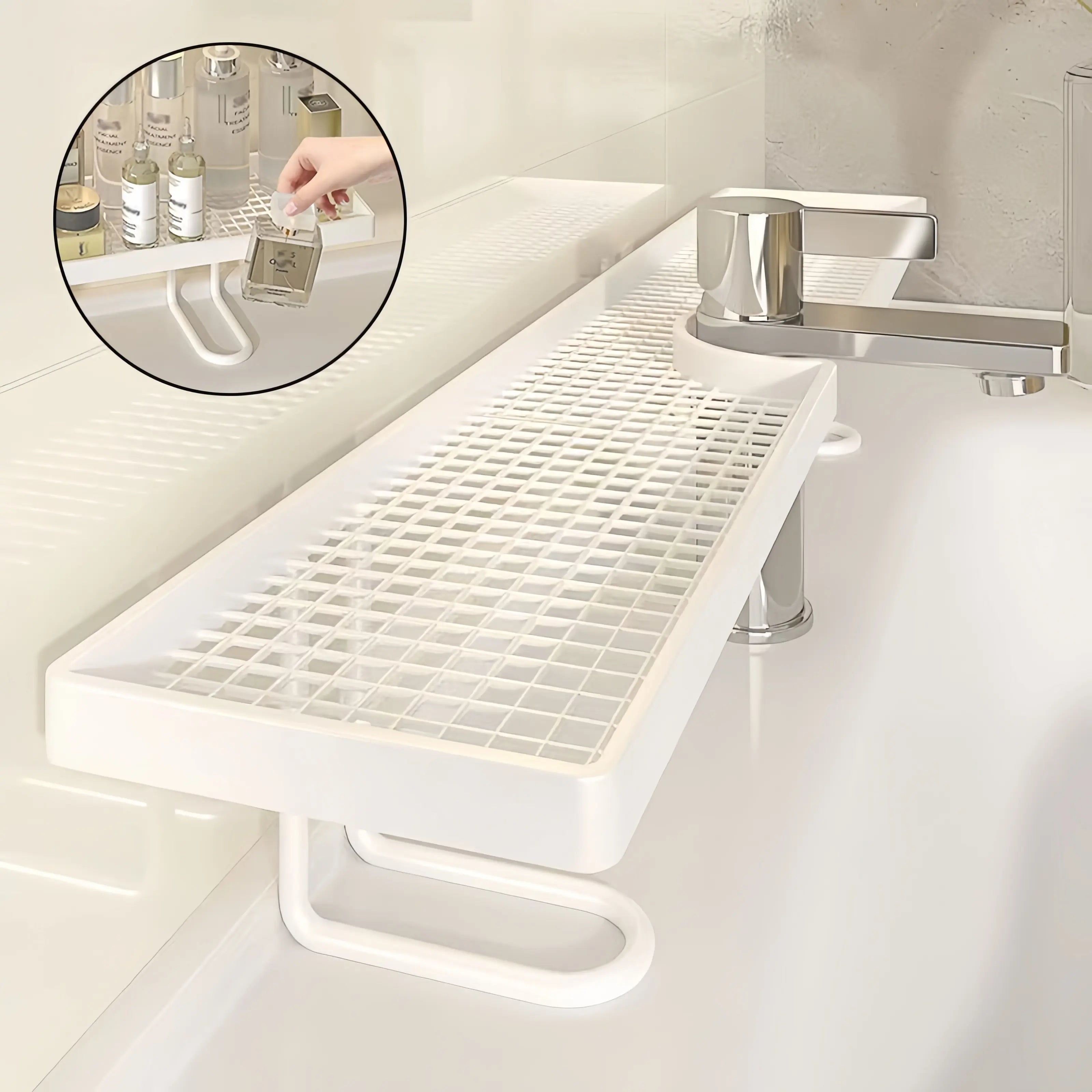 Minimalist Luxury Multi-Purpose Storage Rack for Bathroom & Kitchen