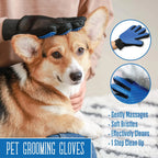 Upgraded Pet Grooming Gloves – 255 Silicone Tips 2-in-1 Deshedding & Massage Mitts