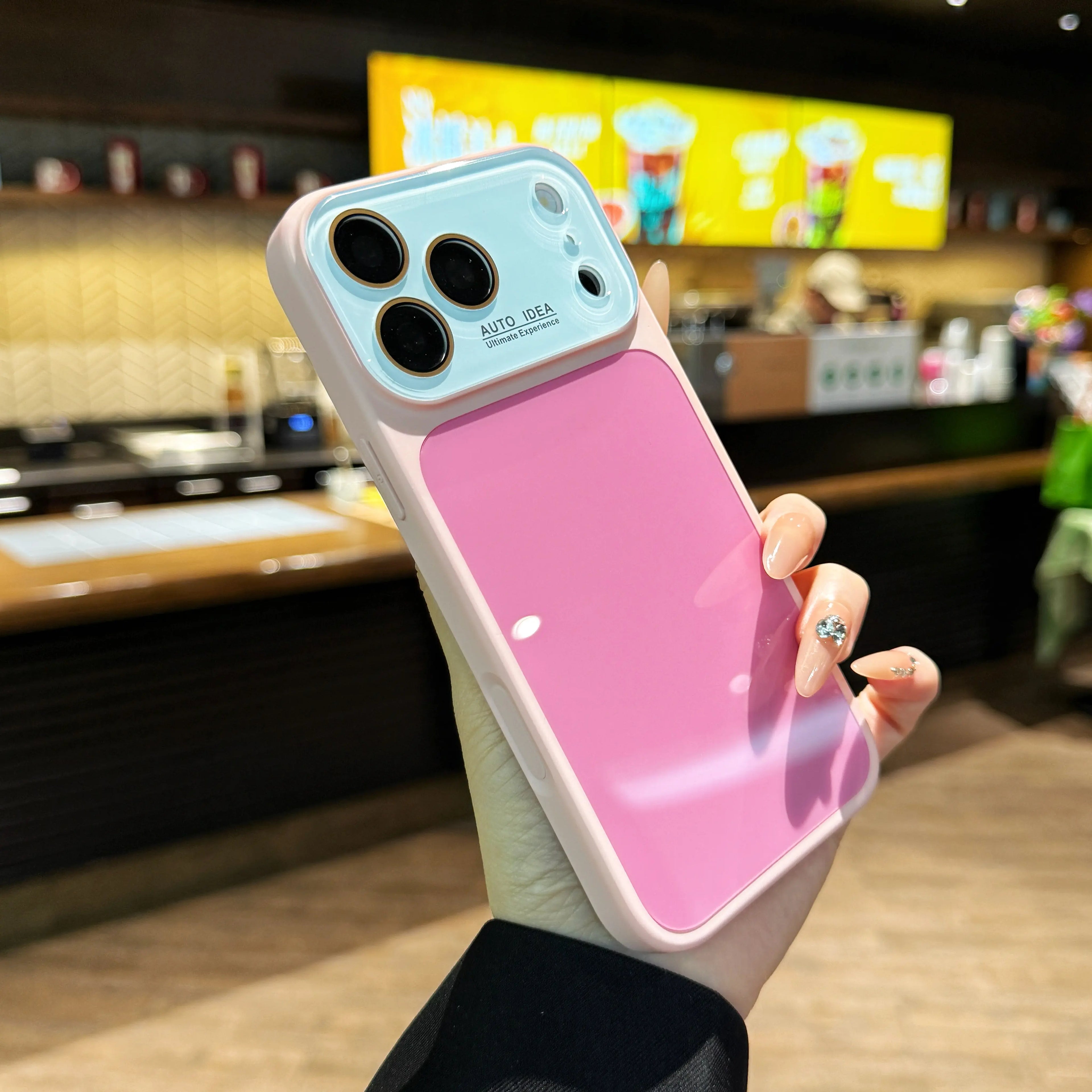Dopamine Candy Color Crystal Phone Case – Contrast Lens Protection Anti-Drop Cover for iPhone 17 Pro Max