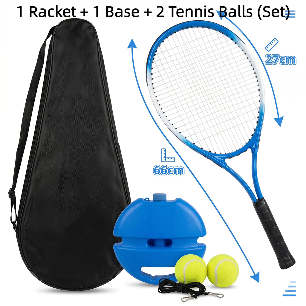 Solo Tennis Trainer Rebound Set – Portable Self-Practice Racket & Balls Equipment
