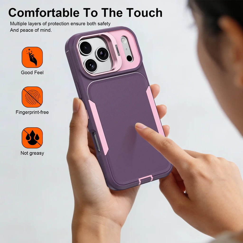 iPhone Military-Grade Heavy Duty Case with Camera Kickstand & Rugged Protection