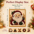 3D Beaded Christmas Pearl Diamond Painting – Xmas Wreath Stocking DIY Wall Decor