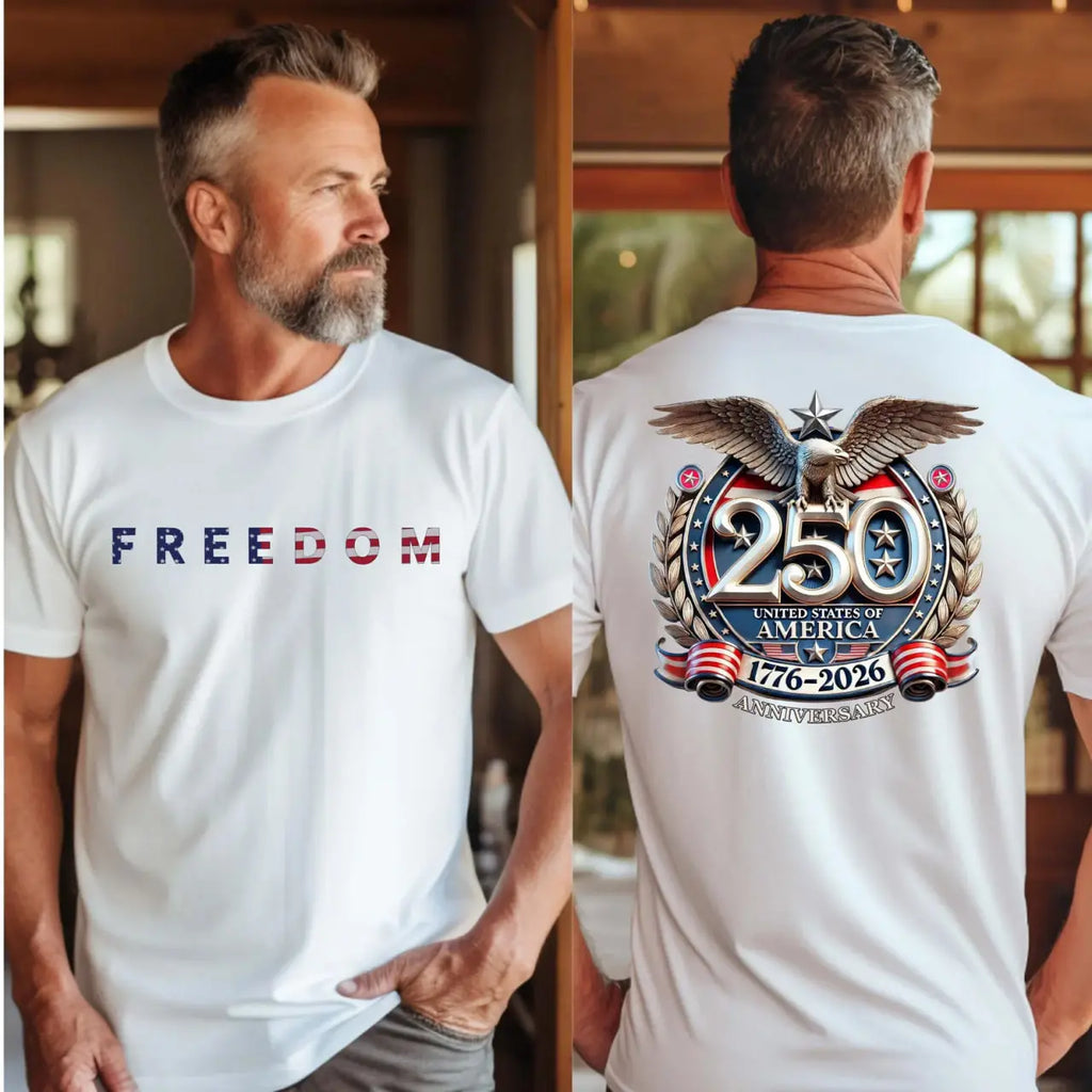 USA 250th Anniversary 1776–2026 Patriotic Graphic T-Shirt