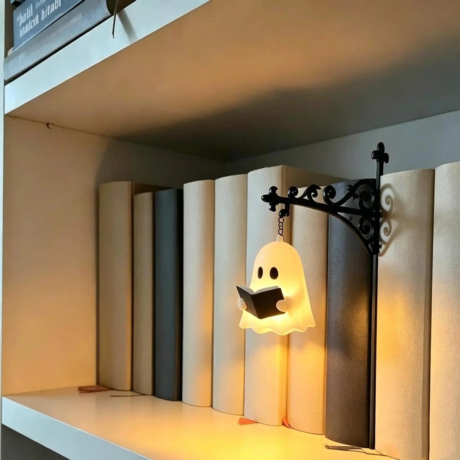 Library Lantern Decorative Bookshelf Lighting – Miniature Hanging Shelf LED Nightlight