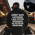 I DON'T DATE ANYMORE Black Print Hoodie