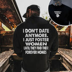 I DON'T DATE ANYMORE Black Print Hoodie