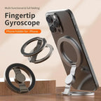 Magnetic Fidget Spinner Phone Stand – 360° Rotating Foldable MagSafe Car Holder