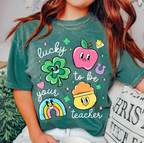 Cute Irish Shamrock Teacher T-Shirt - Lucky To Be Your Teacher St. Paddy's Day Gift
